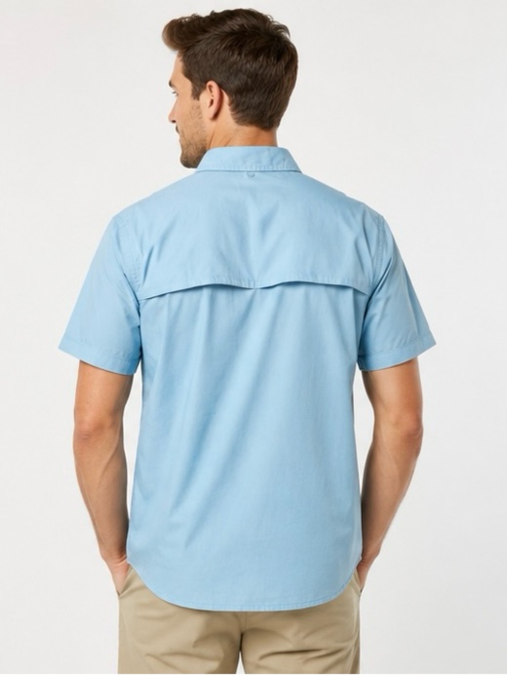Reel Legends Button Down Vented Fishing Blue Shirt Size Small - Picture 2 of 5